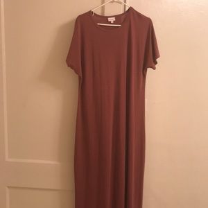 Lularoe long dress with short sleeves